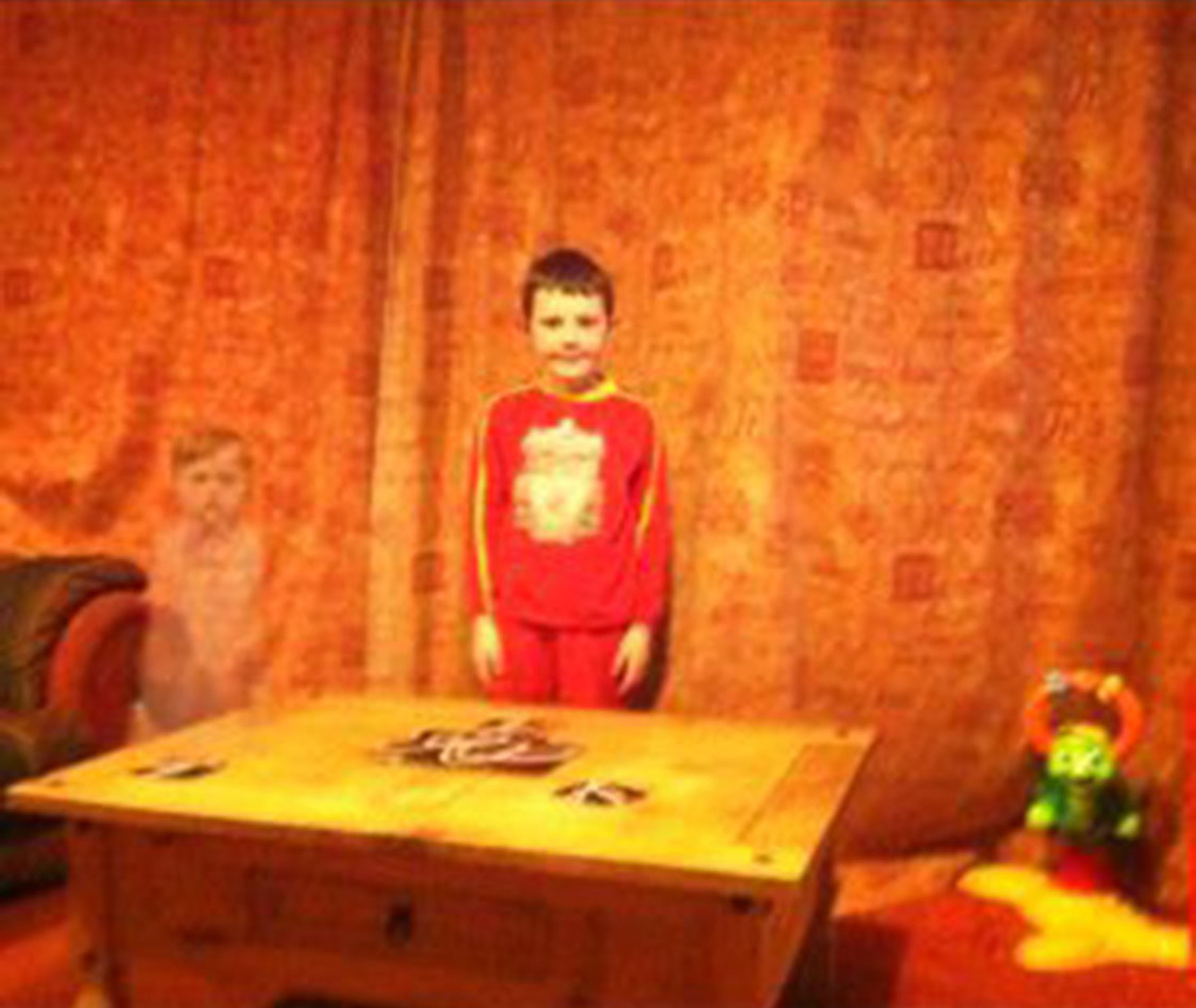 Young boy gets a spooky friend