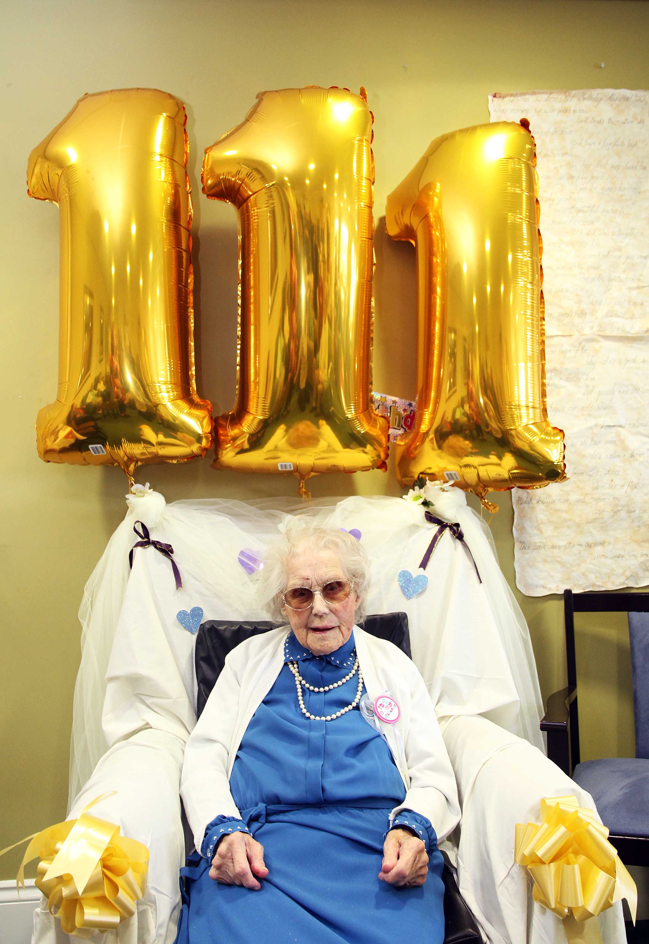 111-year-old women celebrates birthday