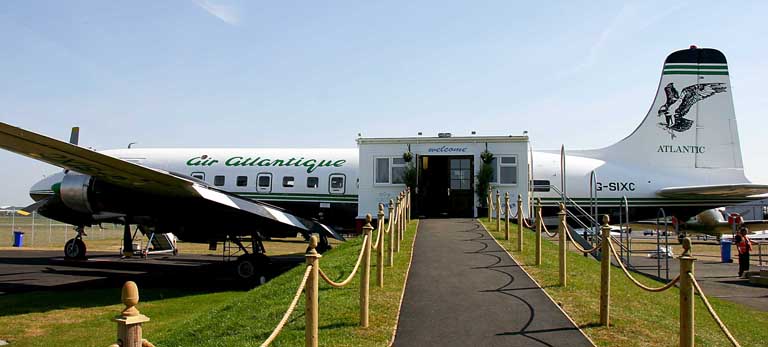 Plane opens as a restaurant