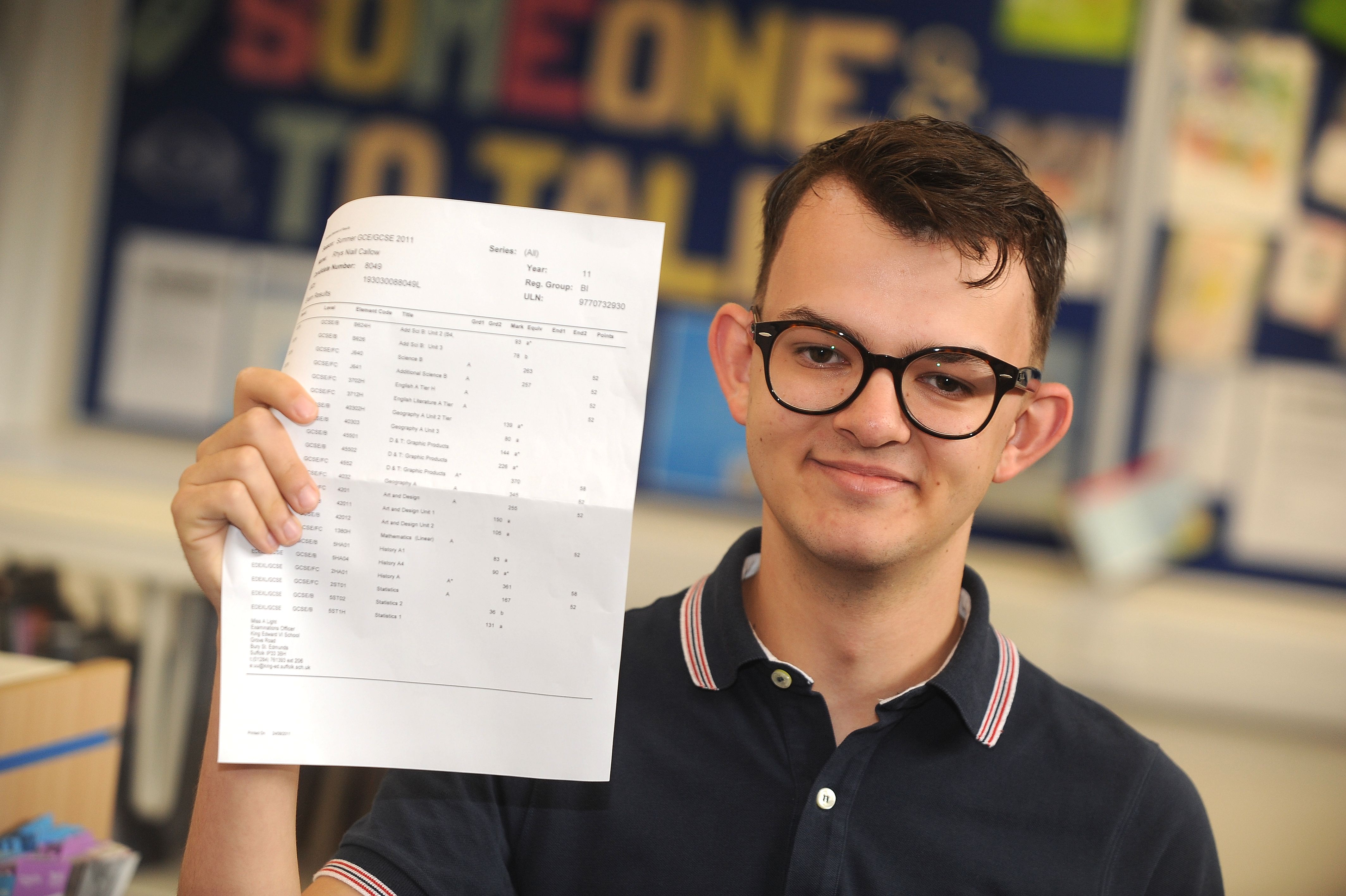 Against the odds two teens scored great GCSE results