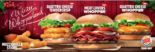 Burger King® Spreads Christmas Cheer with New Winter Whopperland Menu