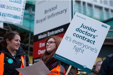DOCTORS STRIKE AT COVENTRY HOSPITAL