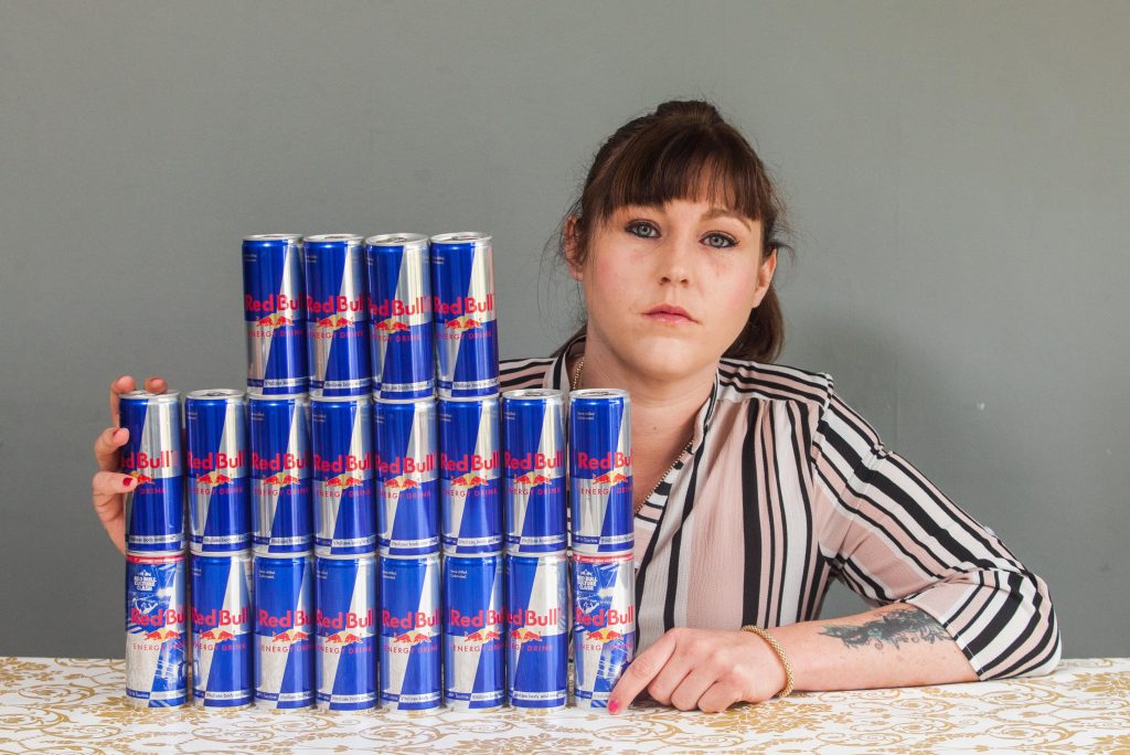 MUM ADDICTED TO RED BULL KICKS 20 CAN DAY HABIT AFTER ALCOHOLICS LIVER