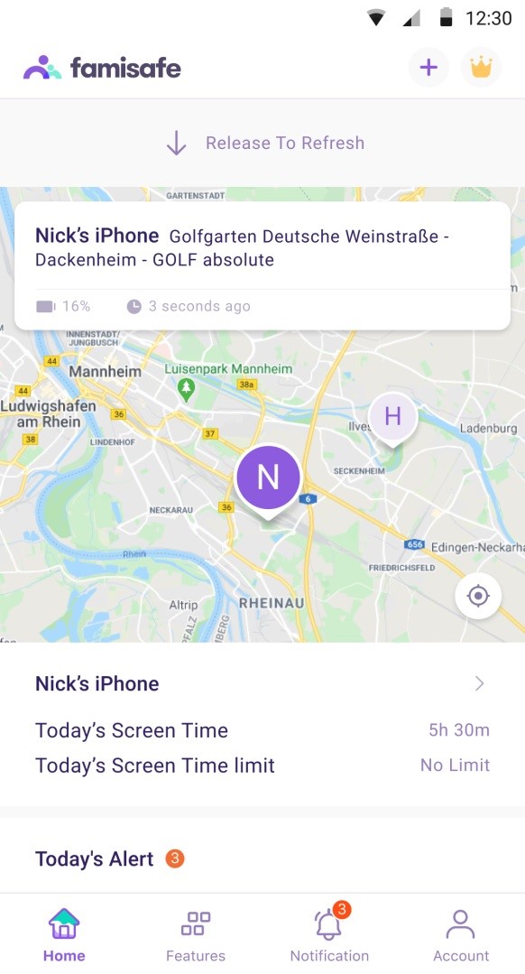Famisafe Cell Phone Tracker for Tracking Locations