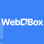 WebBox logo on a blue background
